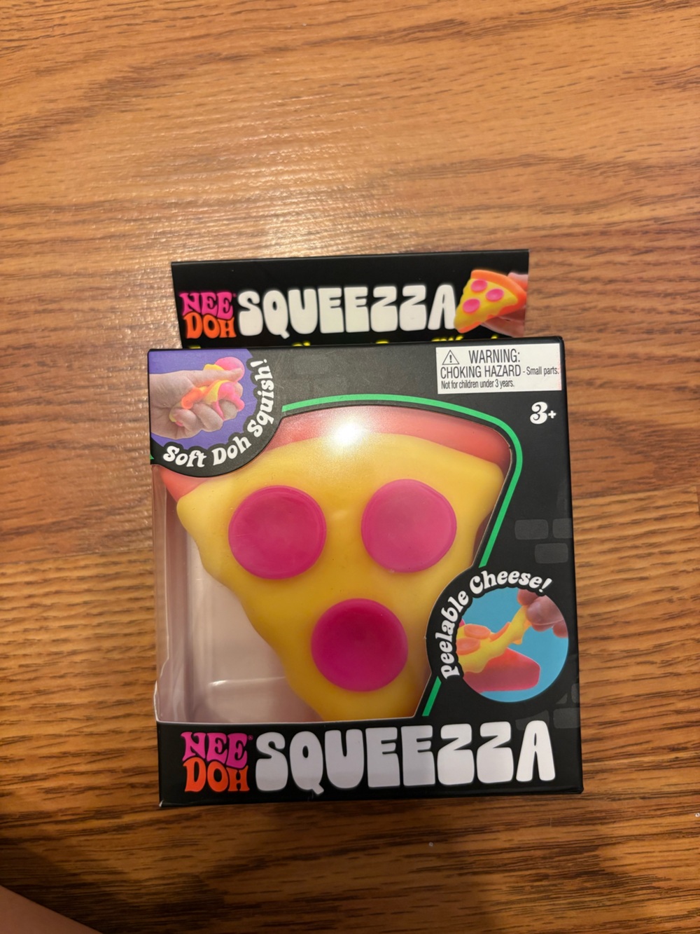 NeeDoh Squeeza Yellow & Pink Pizza Slice Squishy Toy